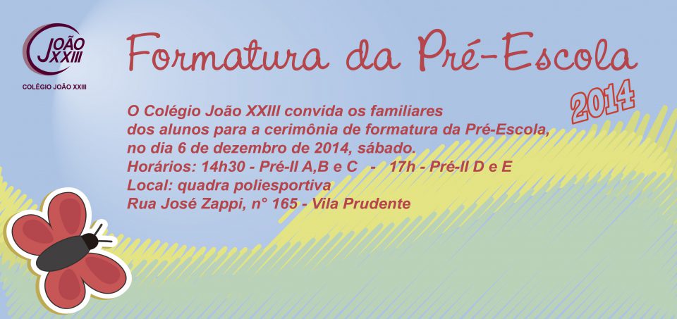 Read more about the article Formatura da Pré-Escola 2014