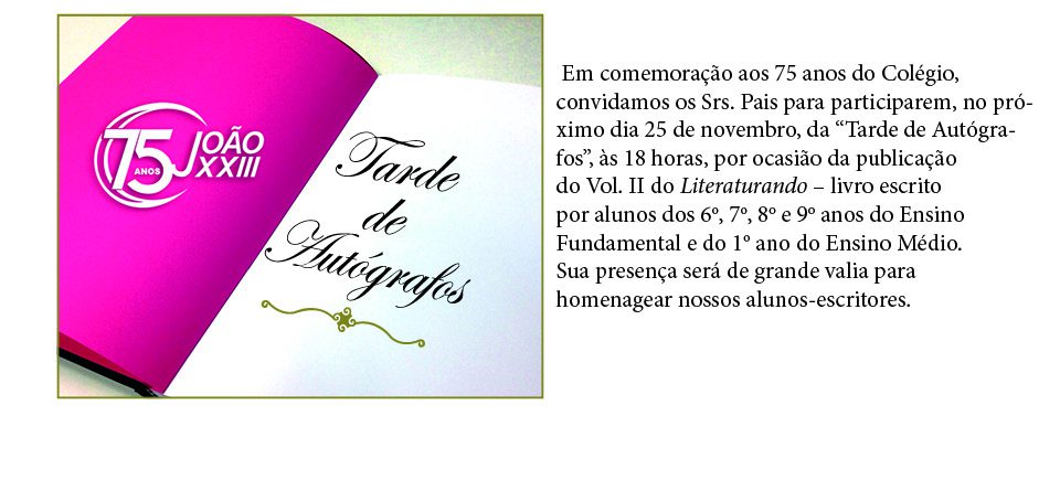 Read more about the article Tarde de Autógrafos – Livro Literaturando – Vol. II